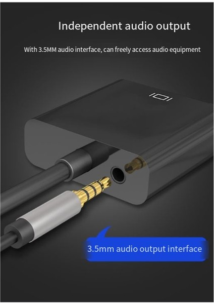 Dizüstü Bilgisayar Için Ses Kablosuyla 1080P HDMI Uyumlu VGA Dönüştürücü (Yurt Dışından) fiyatları