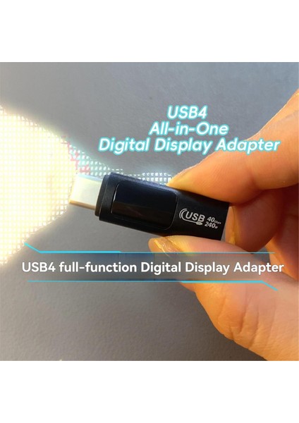 USB C Otg Adaptörü Type C'den USB Type-C'ye 40GBPS 240W Adaptörü Siyah (Yurt Dışından)