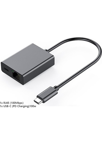 Tabletler Android Cihazlar Için USB C Ağ Kartı Ethernet Adaptörü (Yurt Dışından)