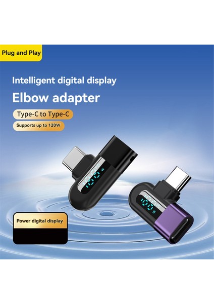 Elough 6A Dijital Ekran Tip C'den Tip C'ye Otg Adaptörü Mor (Yurt Dışından) modelleri