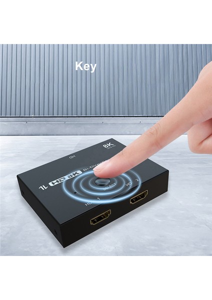 Çoklu Cihaz Geçişi Için 8k 2 Giriş 1 Çıkış 1 Giriş 2 Çıkış Hd Dönüştürücü (Yurt Dışından)