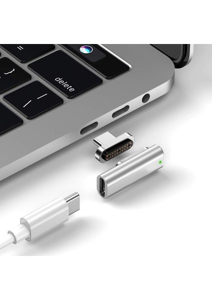 20PIN Manyetik USB C Adaptörü Tip C Konnektör USB Pd 100W Siyah (Yurt Dışından)