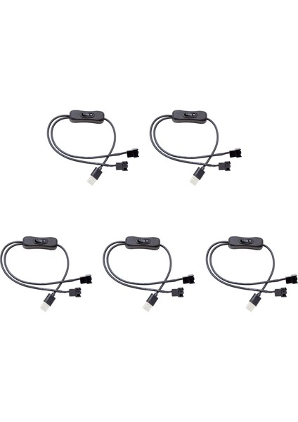 Adet Usb'den 4 Pin Anahtar Kablosu Bilgisayar Kasası Fan Kablosu (Yurt Dışından)