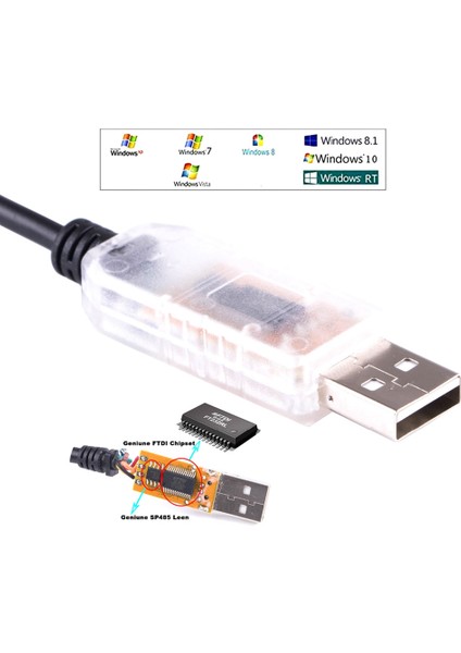Ftdı Usb'den RS485'E 6 Çekirdekli Soyma Tel Uçlu Dönüştürücü Konnektör (Yurt Dışından)