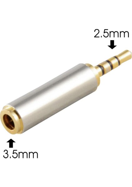 Adet 2.5mm Erkek - 3.5mm Dişi Ses Kulaklık Jakı Adaptörü (Yurt Dışından)