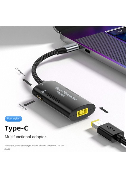 DC7909 Dişi - Tip-C Çok Işlevli Adaptör Kablosu Pd3.0 100W (Yurt Dışından)