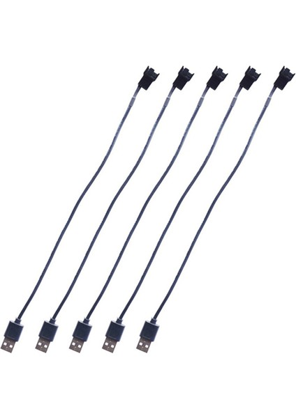 Adet USB Bilgisayar Cpu Fan Kablosu USB 4 Pin Fan Adaptör Kabloları (Yurt Dışından)