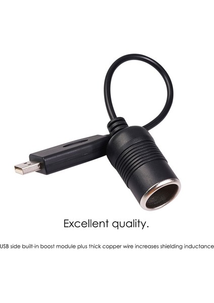 Kablolu Kumanda Dönüştürücü Adaptör USB Bağlantı Noktasından 12V Araç Çakmak Soketine (Yurt Dışından)