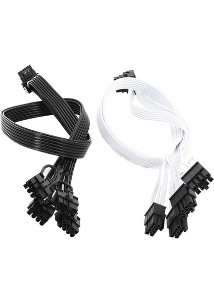 Adet 4xcpu 8-Pin - 16 Pin Erkek 40CM Siyah (Yurt Dışından)