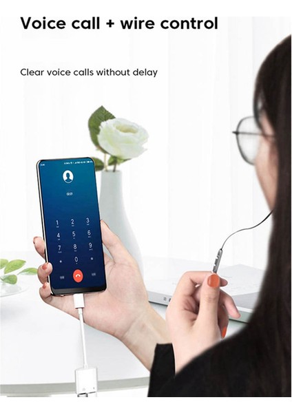 2'si 1 Arada Hub Ses Şarj Cihazı Ayırıcı Pd 3.0 60W Hızlı Şarj Ayırıcı (Yurt Dışından)