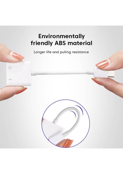 2'si 1 Arada Hub Ses Şarj Cihazı Ayırıcı Pd 3.0 60W Hızlı Şarj Ayırıcı (Yurt Dışından)