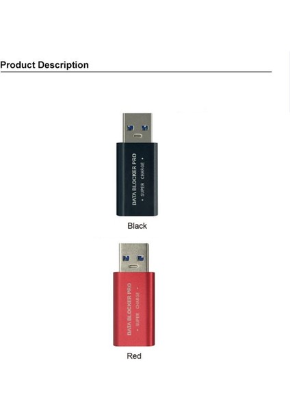 Adet USB Veri Engelleyici, USB Veri Hırsızlığı Savunucusu Sadece, Kırmızı (Yurt Dışından)
