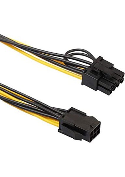 6 Adet 6pin'den 8pin'e Güç Adaptörü, Pcı Video Grafik Kartı Güç Adaptörü (Yurt Dışından)