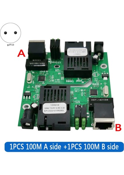 Pcba Ethernet Fiber Alıcı-Verici Dönüştürücü Anahtarı Sc 10/100M Ab Fişi (Yurt Dışından)