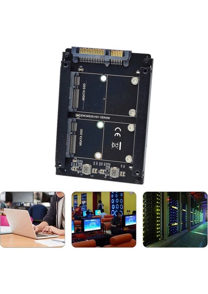 Duals Msata'dan Sata3.0'a Sata Ssd'den Sata 6gbps Arabirim Adaptör Kartı (Yurt Dışından)