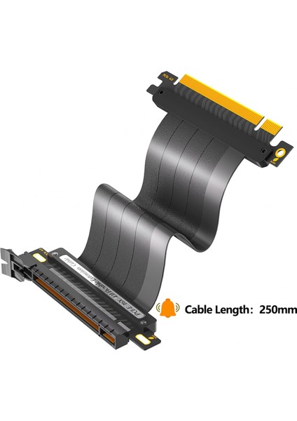 Pcıe 4.0 16X Uzatma Kablosu Yüksek Hızlı Gpu Yükseltici Kablo 25CM (Yurt Dışından)