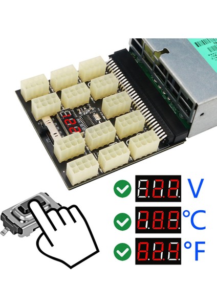 Atx 13X 8pin Güç Kaynağı Breakout Kartı Dönüştürücü Ethereum Btc Için (Yurt Dışından) indirimleri