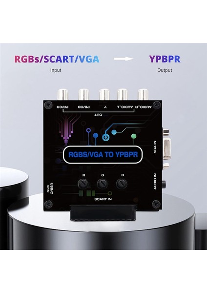 Rgbs VGA Scart - Ypbpr Bileşen Dönüştürücü, Video Sinyal Dönüştürücü (Yurt Dışından)