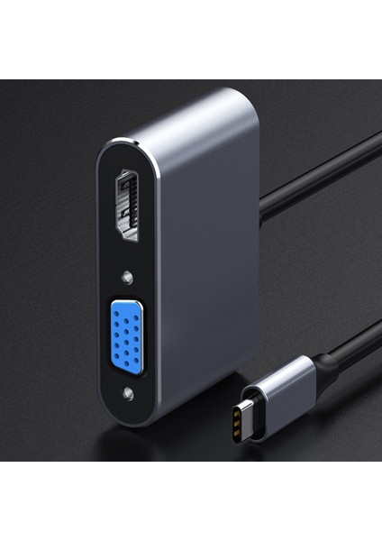 USB C - HDMI VGA Adaptörü Video Projektörler Dönüştürücüler Macbook Pro Için (Yurt Dışından)