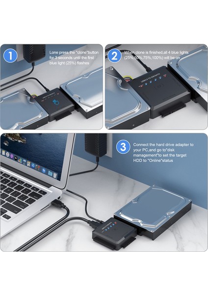 Sata - USB Adaptörü USB 3.0 - Ide/sata 3 Kablo Dönüştürücü - Abd Fişi (Yurt Dışından)