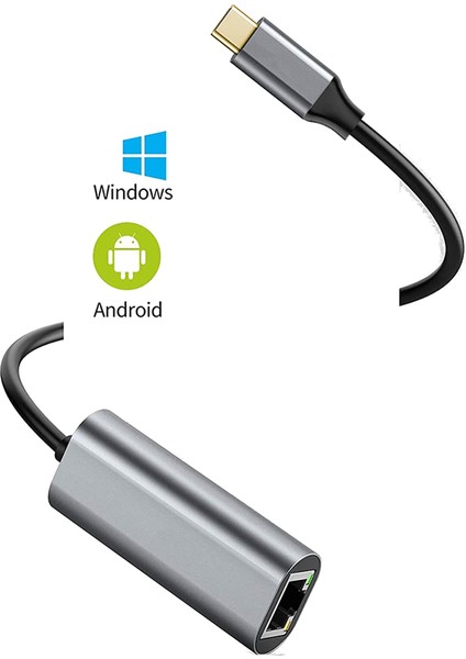 MacBook Pro Samsung Için Type-C Ethernet Usb-C - RJ45 Lan Adaptörü (Yurt Dışından)