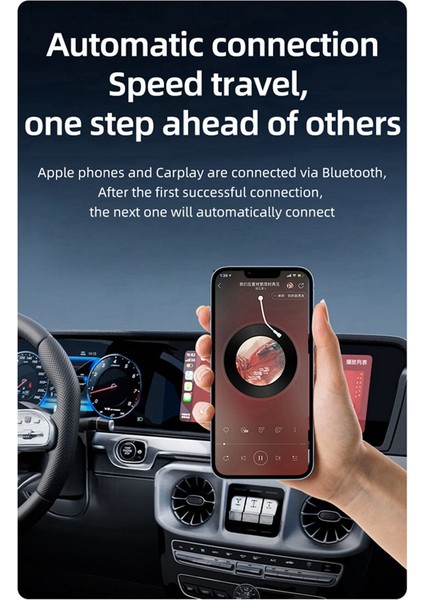 Usb/type C 2'si 1 Arada Kablosuz Carplay Adaptörü Kabloludan Kablosuza (Yurt Dışından)