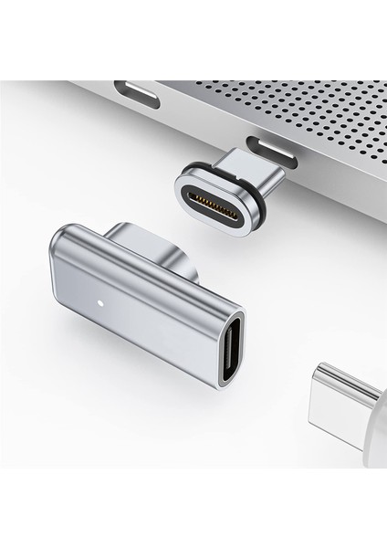 Manyetik USB C Adaptörü Manyetik Tip C Veri Dönüştürücü Pd 100W (Yurt Dışından)