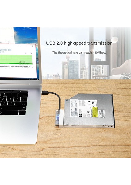 Usb2.0 - 6p+7p Sata Kablosu Sata - USB 2.0 Adaptör Kablosu (Yurt Dışından)