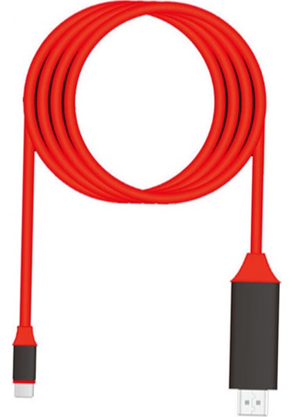 Type-C - HDMI Uyumlu Usb3.1 4K Hdtv Kablosu 2m-Kırmızı (Yurt Dışından) indirimleri