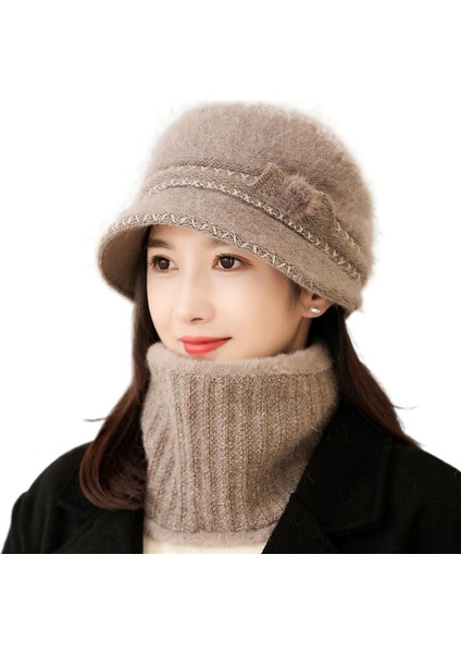 sonbahar ve Kış Kadın Örgü Şapkaları Çok Yönlüdür (Yurt Dışından)