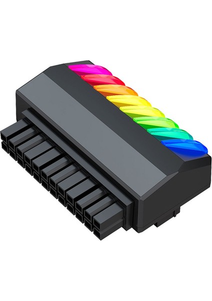 Dıy Güç Kaynağı 90 Derece Anakart 24PIN Adaptör Siyah (Yurt Dışından)