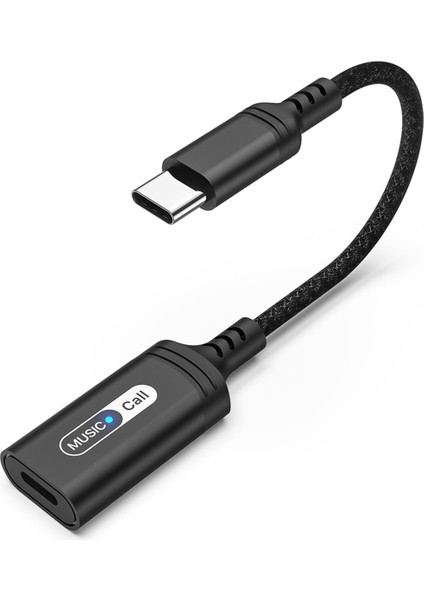 Type-C To Apple Kulaklık Adaptörü Siyah (Yurt Dışından)