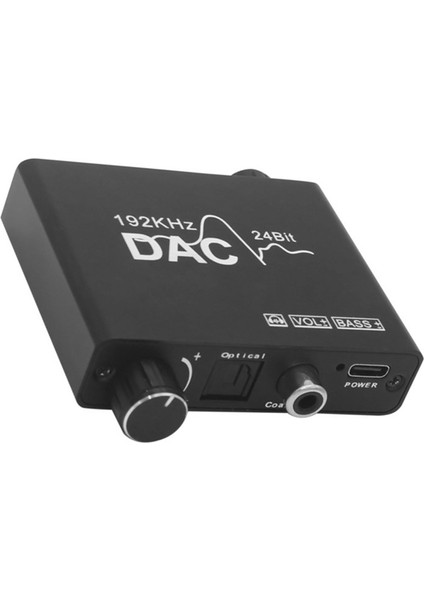 192KHZ Dac Dönüştürücü Dijital Optik Koaksiyel Analog L/r 3.5mm Adaptör (Yurt Dışından)