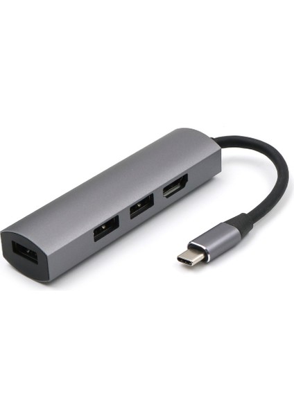 Huawei Mate 10/ P30 Için Type-C Hub Dönüştürücü 3x Usb3.0, Gri (Yurt Dışından)
