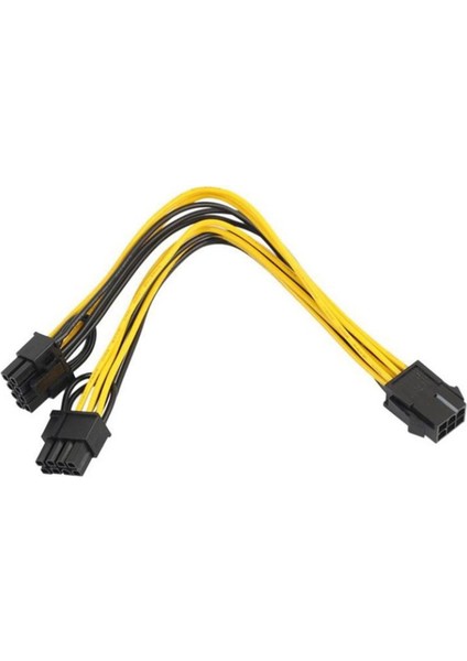 10 Adet/lot 8-Pin Pcı Express'ten 2 x Pcıe 8 (6+2) Pin Veri Kablosu (Yurt Dışından)