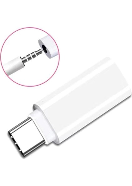 Adet Type-C - 3,5 mm Jack Dönüştürücü Kulaklık Ses Adaptörü Kablosu (Yurt Dışından)