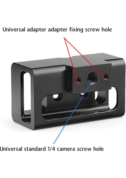 Gopro Hero 5/6/7/8/9 Action Için Alüminyum Alaşımlı Mikrofon Adaptörü (Yurt Dışından)