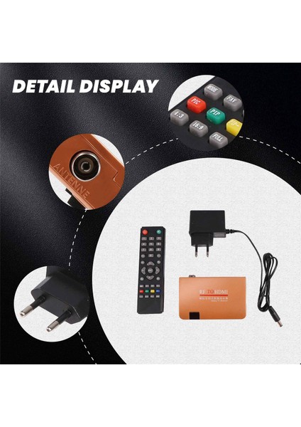 Rf HDMI Dönüştürücü Analog Tv Kutusu Dijital Kutu Uzaktan Kumanda Ab Fişi (Yurt Dışından)