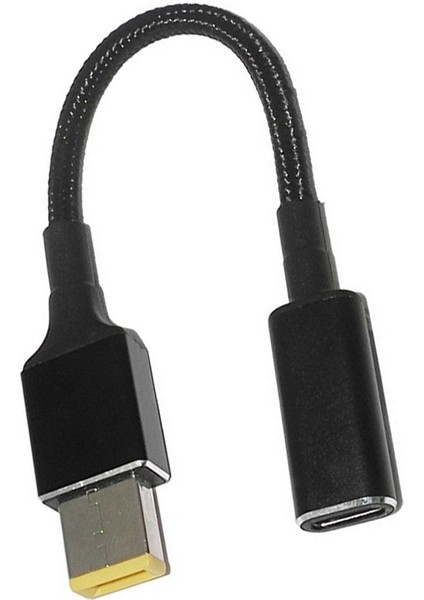 USB Type C Dişi - Kare Fiş Dönüştürücü Dizüstü Bilgisayar Dc Güç Adaptörü (Yurt Dışından)