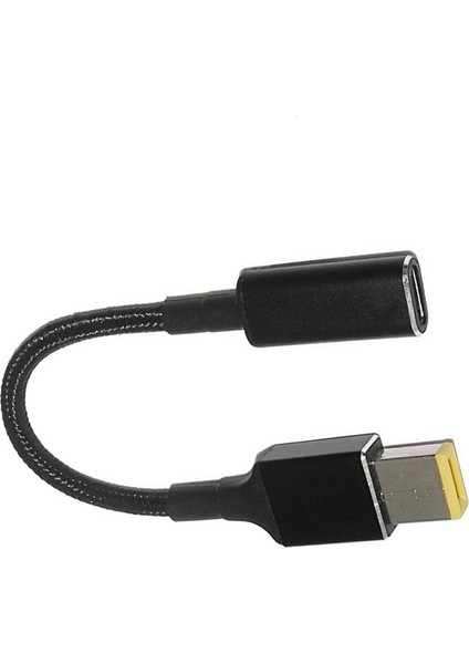 USB Type C Dişi - Kare Fiş Dönüştürücü Dizüstü Bilgisayar Dc Güç Adaptörü (Yurt Dışından)