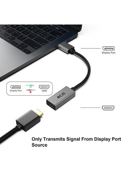 4K Display Port - HDMI Uyumlu Adaptör, (Yurt Dışından)