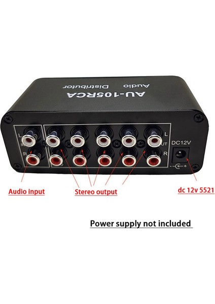 1-In-5-Out Hifi Stereo Rca Ses Ayırıcı/seçici Ton Kutusu Abd Fişi (Yurt Dışından) fiyatları