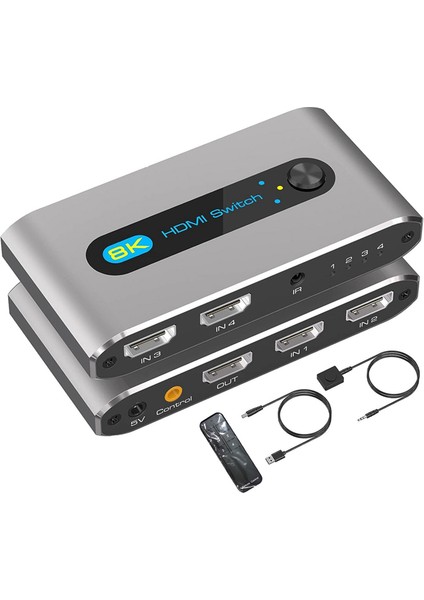HDMI Uyumlu 4'ü 1 Arada Çıkışlı Anahtar Ayırıcı Abd Fişi (Yurt Dışından)