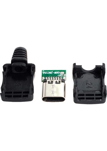 10 Adet 4pin Tip C Soket Konnektörü Pc Muhafazalı Od 3.0mm Kablo Için (Yurt Dışından)