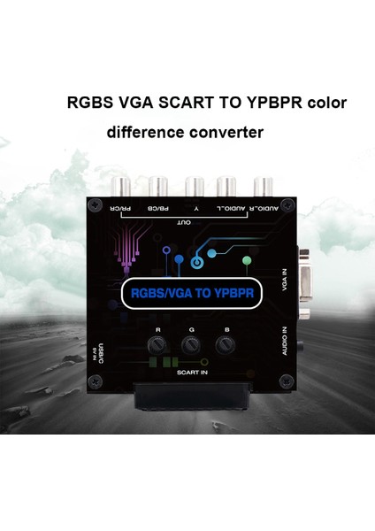 Rgbs VGA Scart To Ypbpr Dönüştürücü Video Oyun Konsolu Video Adaptörü (Yurt Dışından)