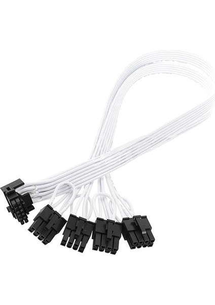 1 Adet 4xcpu 8-Pin - 16 Pin Erkek 50CM Beyaz (Yurt Dışından)