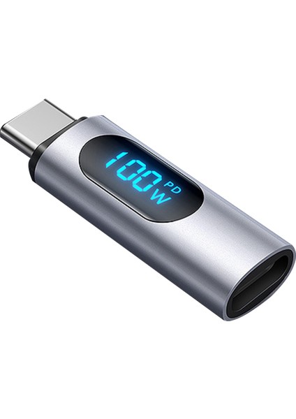 Dönüştürücü PD100W Hızlı Şarj Dijital Ekran Hız Dönüştürücü, Gümüş (Yurt Dışından)