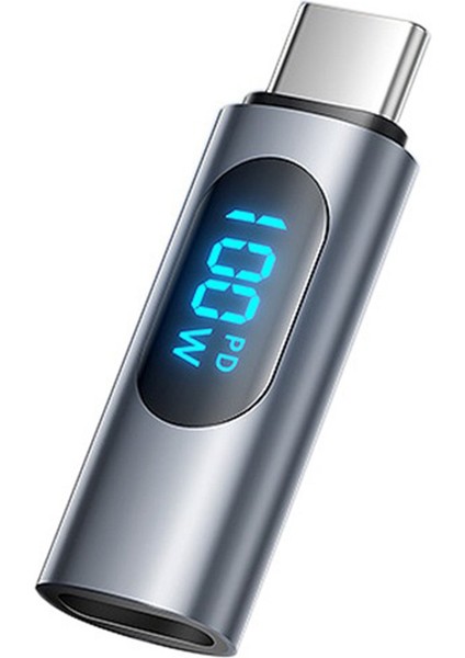Dönüştürücü PD100W Hızlı Şarj Dijital Ekran Hız Dönüştürücü, Gümüş (Yurt Dışından)