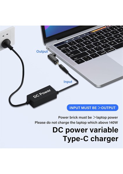 Pd 140W Dc'den Typec'ye Güç Şarj Adaptörü Telefon, Tablet, Dizüstü Bilgisayar (F) (Yurt Dışından)
