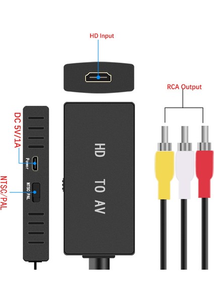Hdtv'den Hd Dönüştürücü HDMI Uyumlu Rca Av/cvsb L/r Video 1080P (Yurt Dışından) indirimleri